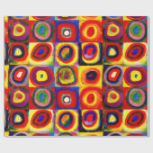 Kandinsky Farbstudie Quadrate Vierkantjes Cirkels Cadeaupapier (Vlak)