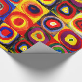 Kandinsky Farbstudie Quadrate Vierkantjes Cirkels Cadeaupapier (Hoek)