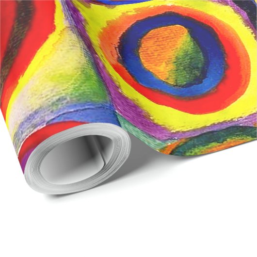 Kandinsky Farbstudie Quadrate Vierkantjes Cirkels Cadeaupapier (Rol Hoek)