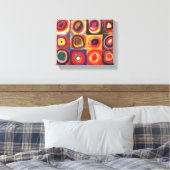 Kandinsky Farbstudie Quadrate Vierkantjes Cirkels  Canvas Afdruk (Insitu (Slaapkamer))