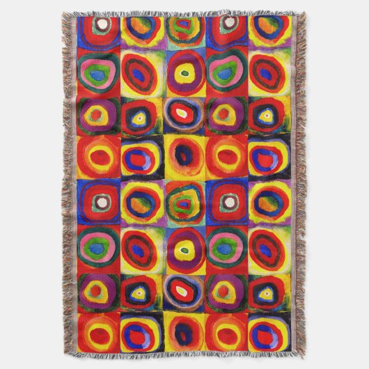 Kandinsky Farbstudie Quadrate Vierkantjes Cirkels  Deken (Voorkant Verticaal)