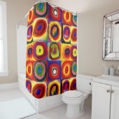 Kandinsky Farbstudie Quadrate Vierkantjes Cirkels Douchegordijn (In situ)
