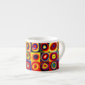 Kandinsky Farbstudie Quadrate Vierkantjes Cirkels Espresso Kop (Voorkant rechts)