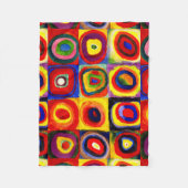 Kandinsky Farbstudie Quadrate Vierkantjes Cirkels  Fleece Deken (Voorkant)