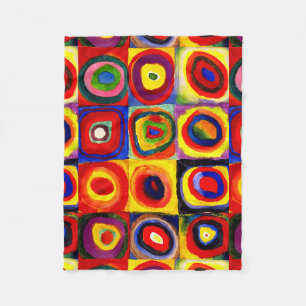 Kandinsky Farbstudie Quadrate Vierkantjes Cirkels  Fleece Deken