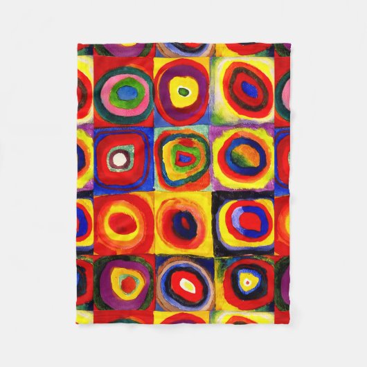 Kandinsky Farbstudie Quadrate Vierkantjes Cirkels  Fleece Deken (Voorkant)