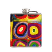 Kandinsky Farbstudie Quadrate Vierkantjes Cirkels  Heupfles (Achterkant)