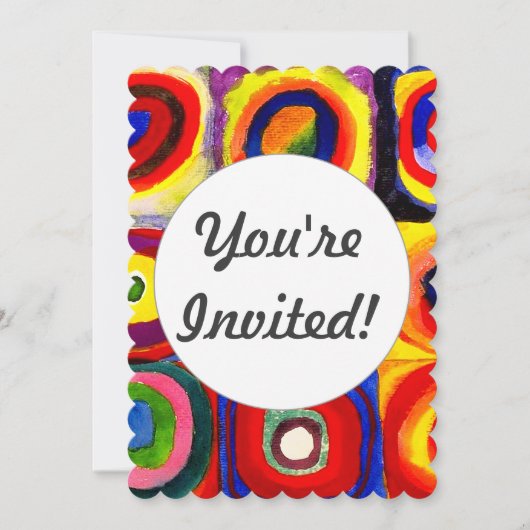 Kandinsky Farbstudie Quadrate Vierkantjes Cirkels  Kaart (Voorkant)