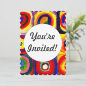 Kandinsky Farbstudie Quadrate Vierkantjes Cirkels  Kaart (Staand voorkant)