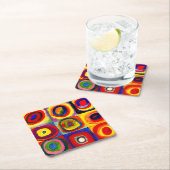 Kandinsky Farbstudie Quadrate Vierkantjes Cirkels Kartonnen Onderzetters (Insitu)