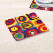 Kandinsky Farbstudie Quadrate Vierkantjes Cirkels Kartonnen Onderzetters (Schuin)