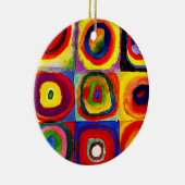Kandinsky Farbstudie Quadrate Vierkantjes Cirkels  Keramisch Ornament (Rechts)