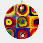 Kandinsky Farbstudie Quadrate Vierkantjes Cirkels  Keramisch Ornament (Voorkant)