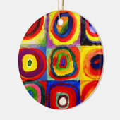 Kandinsky Farbstudie Quadrate Vierkantjes Cirkels  Keramisch Ornament (Links)