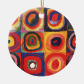 Kandinsky Farbstudie Quadrate Vierkantjes Cirkels Keramisch Ornament (Voorkant)