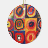Kandinsky Farbstudie Quadrate Vierkantjes Cirkels  Keramisch Ornament (Links)