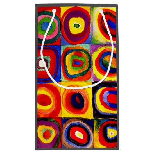 Kandinsky Farbstudie Quadrate Vierkantjes Cirkels  Klein Cadeauzakje (Achterkant)