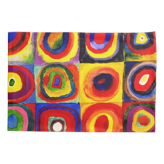 Kandinsky Farbstudie Quadrate Vierkantjes Cirkels Kussensloop (Achterkant)
