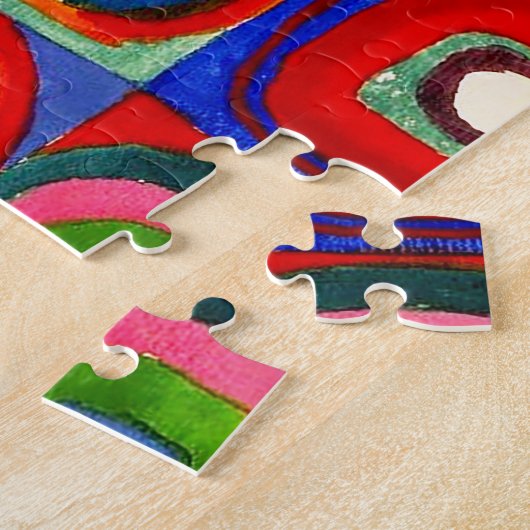 Kandinsky Farbstudie Quadrate Vierkantjes Cirkels Legpuzzel (Zijkant)