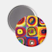 Kandinsky Farbstudie Quadrate Vierkantjes Cirkels  Magneet (Voorkant / Achterkant)