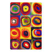 Kandinsky Farbstudie Quadrate Vierkantjes Cirkels Mini Klembord (Achterkant)