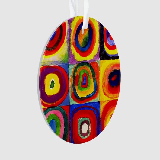 Kandinsky Farbstudie Quadrate Vierkantjes Cirkels  Ornament (voorkant)