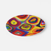 Kandinsky Farbstudie Quadrate Vierkantjes Cirkels  Papieren Bordje (Gekanteld)