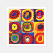 Kandinsky Farbstudie Quadrate Vierkantjes Cirkels  Servetten (Voorkant)