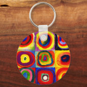 Kandinsky Farbstudie Quadrate Vierkantjes Cirkels  Sleutelhanger (Voorkant)