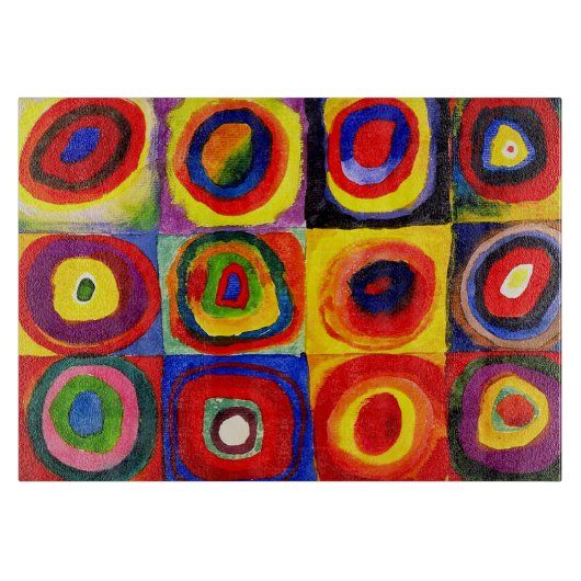 Kandinsky Farbstudie Quadrate Vierkantjes Cirkels  Snijplank (Voorkant)