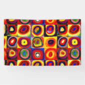Kandinsky Farbstudie Quadrate Vierkantjes Cirkels  Spandoek (Horizontaal)