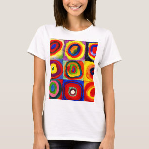 Kandinsky Farbstudie Quadrate Vierkantjes Cirkels  T-shirt