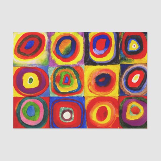Kandinsky Farbstudie Quadrate Vierkantjes Cirkels  Tissuepapier (Voorkant)