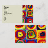 Kandinsky Farbstudie Quadrate Vierkantjes Cirkels  Visitekaartje (Voorkant / Achterkant)