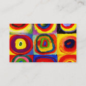 Kandinsky Farbstudie Quadrate Vierkantjes Cirkels  Visitekaartje (Achterkant)