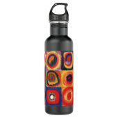 Kandinsky Farbstudie Quadrate Vierkantjes Cirkels  Waterfles (Voorkant)