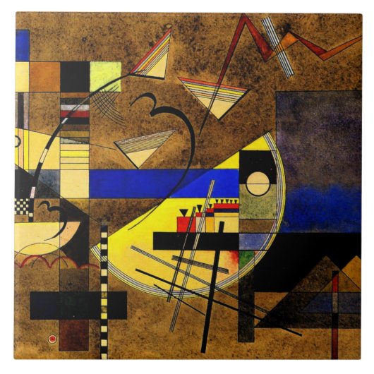 Kandinsky - Feest III, abstracte kunst Tegeltje (Voorkant)