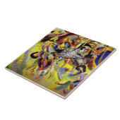 Kandinsky - Fugue, abstracte schilderkunst, Tegeltje (Zijkant)