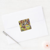 Kandinsky - Fugue, abstracte schilderkunst, Vierkante Sticker (Envelop)