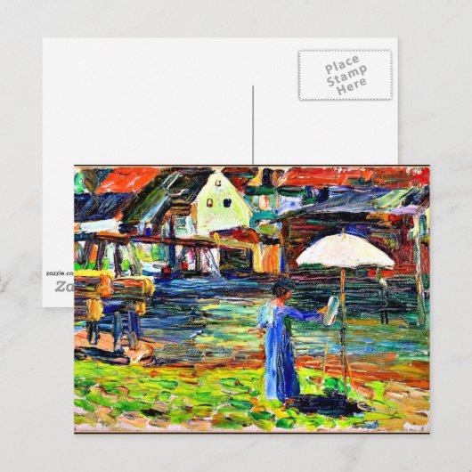 Kandinsky - Gabriele Munter Painting in Kallmunz Briefkaart (Voorkant / Achterkant)