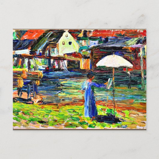 Kandinsky - Gabriele Munter Painting in Kallmunz Briefkaart (Voorkant)