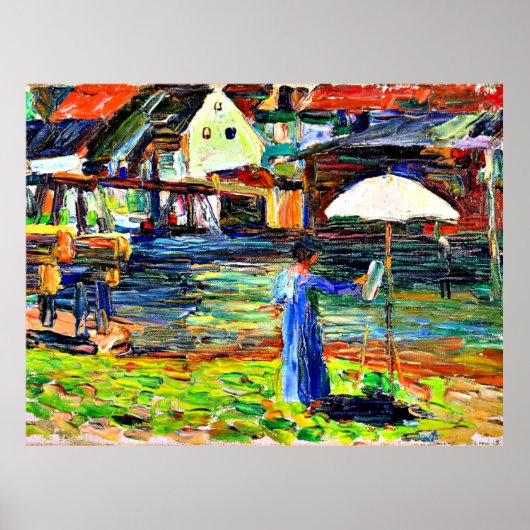 Kandinsky - Gabriele Munter Painting in Kallmunz, Poster (Voorkant)