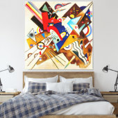 KANDINSKY - GEACCENTUEERDE HOEKEN (1922) - Bauhaus Canvas Afdruk (Insitu (Slaapkamer))