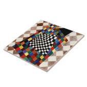 Kandinsky - Gecontroleerde, kleurrijke abstracte k Tegeltje (Zijkant)