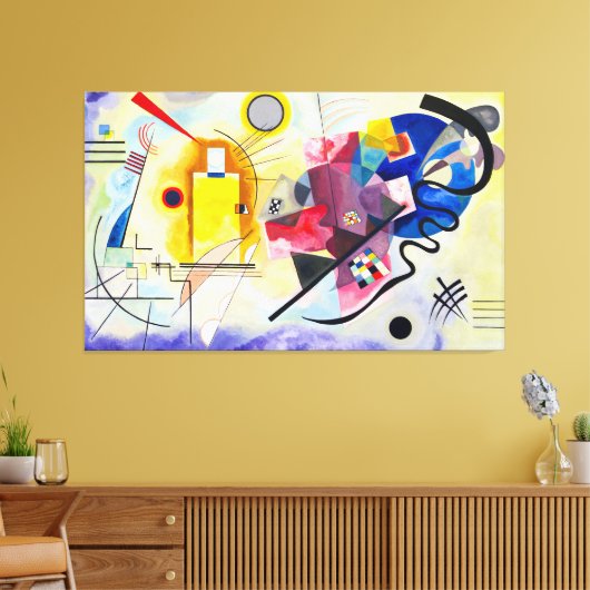 KANDINSKY - GEEL ROOD BLAUW - 1925 - Bauhaus - Canvas Afdruk (Insitu (Woonkamer))