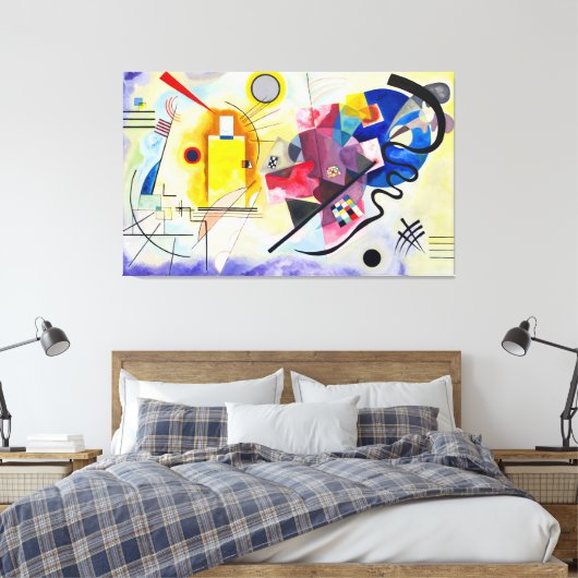 KANDINSKY - GEEL ROOD BLAUW - 1925 - Bauhaus - Canvas Afdruk (Insitu (Slaapkamer))