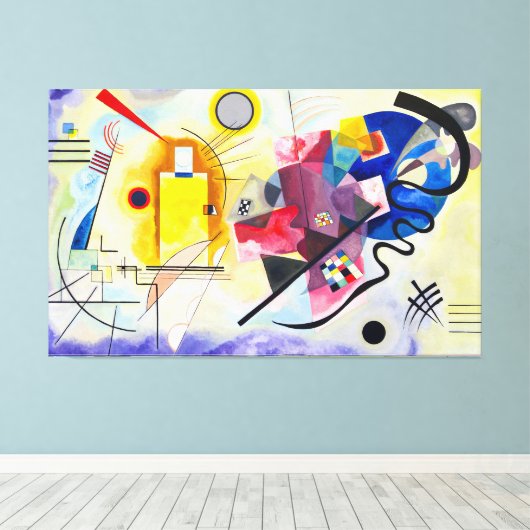 KANDINSKY - GEEL ROOD BLAUW - 1925 - Bauhaus - Canvas Afdruk (Insitu (Houten vloer))
