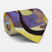 Kandinsky Geel Rood Blauw Abstract Stropdas (Opgerold)