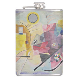 Kandinsky Geel Rood Blauw Abstracte Kunst Fles Heupfles