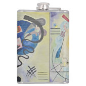 Kandinsky Geel Rood Blauw Abstracte Kunst Fles Heupfles (Achterkant)